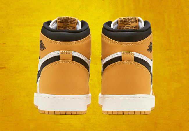 AIR JORDAN 1 YELLOW OCHRE – GRADE SCHOOL Back View