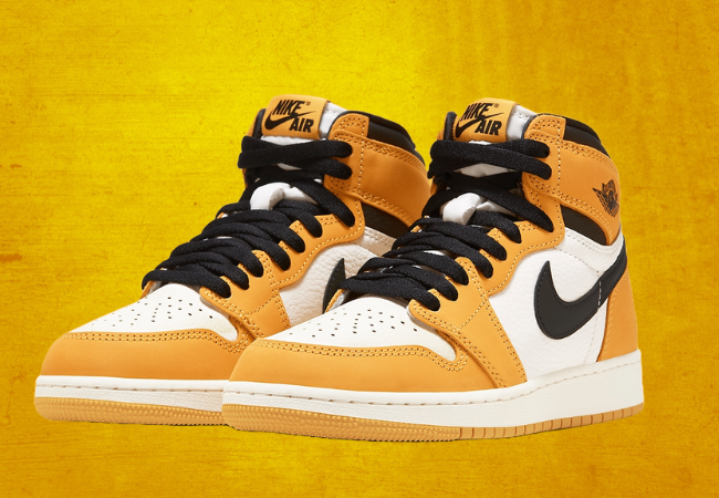 AIR JORDAN 1 YELLOW OCHRE – GRADE SCHOOL ISO View 1