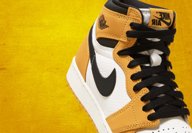 AIR JORDAN 1 YELLOW OCHRE – GRADE SCHOOL ISO View