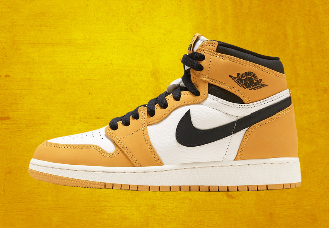 AIR JORDAN 1 YELLOW OCHRE – GRADE SCHOOL Side View