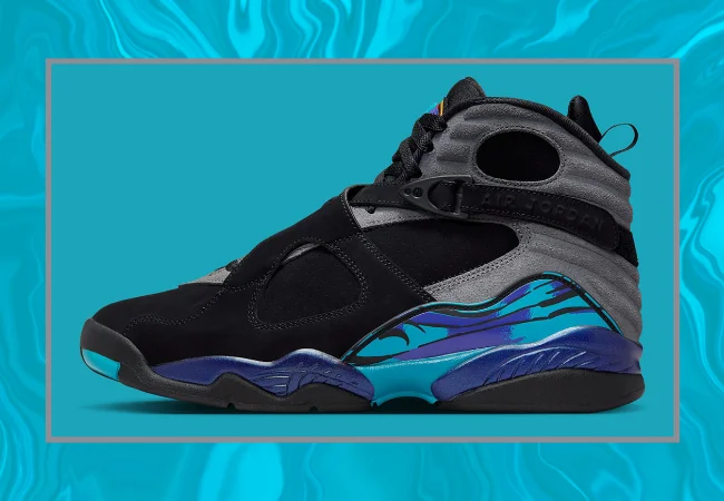 Jordan “Aqua” 8s Left Side View