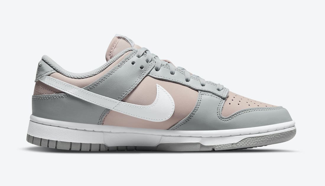 Nike Dunk Low Grey Pink Side View 