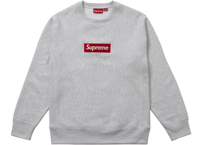 Supreme Box Logo Crewneck FW18 Ash Grey