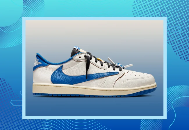 Travis Scott Fragment Air Jordan 1 Low OG Logo Side View