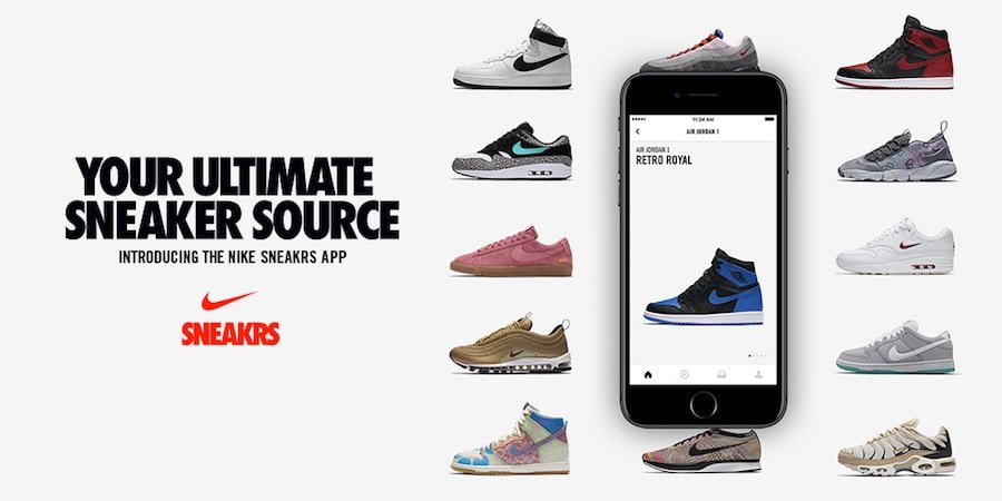 Nike SNKRS App for buying brand new Nike shoes